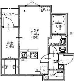 KEIAI RESIDENCE 大和田V(1LDK/3階)の間取り写真