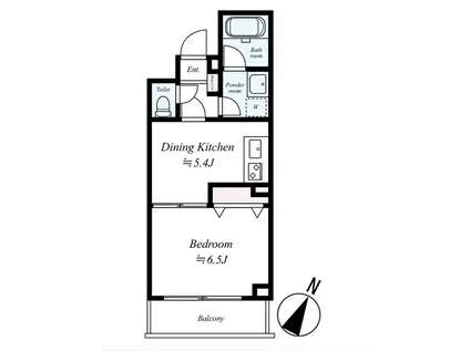 サンクレイドル・レヴィール池袋(1DK/1階)の間取り写真