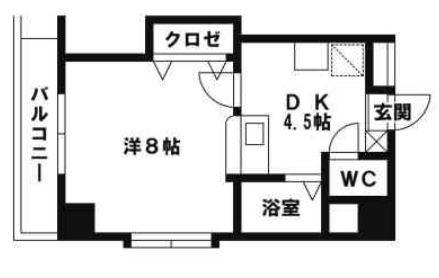 ドリームベイサイドII(1DK/6階)の間取り写真