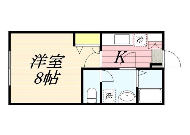 クレフラスト新津町(1K/2階)の間取り写真