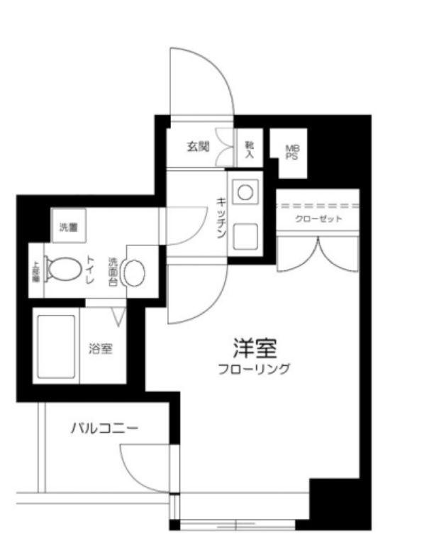 サンテミリオン茅場町リバーサイド(1K/9階)の間取り写真
