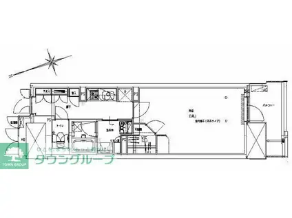 ジュエルコート熊谷II(1K/2階)の間取り写真