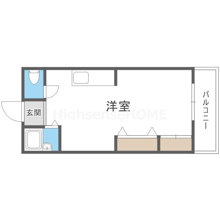シャンボール今里II番館(ワンルーム/5階)の間取り写真