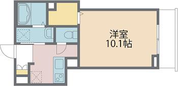 LA CA SA 雅(1K/2階)の間取り写真