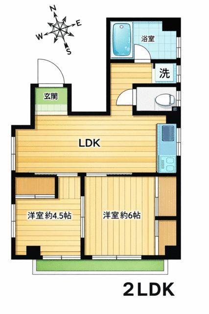 チアフル弥生(2LDK/3階)の間取り写真
