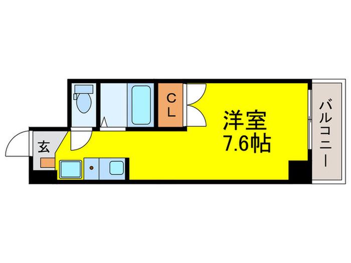 アミティ宝塚(ワンルーム/1階)の間取り写真