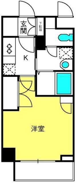 ソライエアイル岩槻(1K/11階)の間取り写真