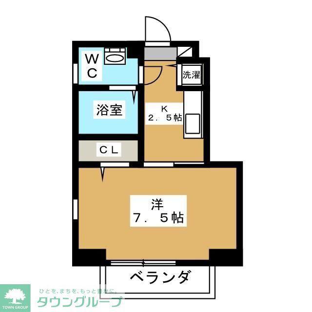 TRUST VALUE麻布十番(1K/6階)の間取り写真