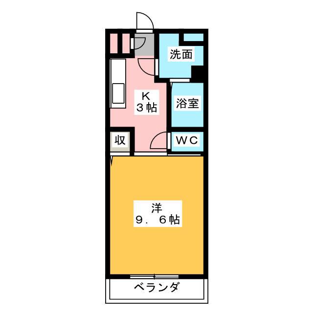 セントリバーヒルズひばりが丘 II(1K/3階)の間取り写真