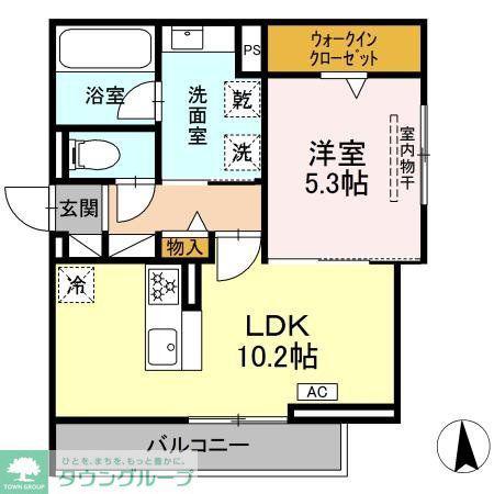 セレスティア藤江町(1LDK/3階)の間取り写真