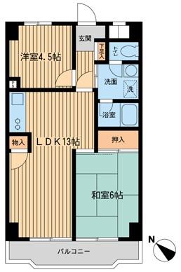 入間市駅前ビル 0704(3DK/7階)の間取り写真