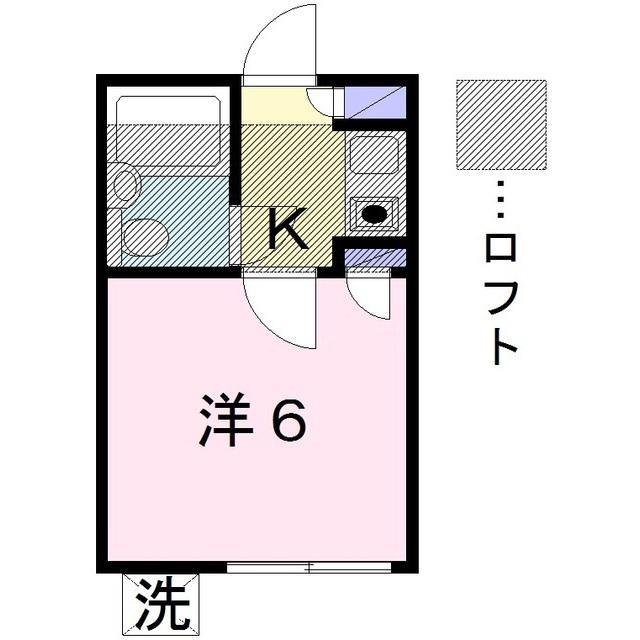 デュークガーデン福田(1K/1階)の間取り写真