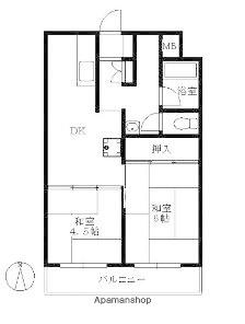 シバタビル(2DK/4階)の間取り写真