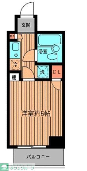 プライムアーバン鶴見寺谷(ワンルーム/2階)の間取り写真
