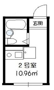 シエルコート立石(ワンルーム/3階)の間取り写真