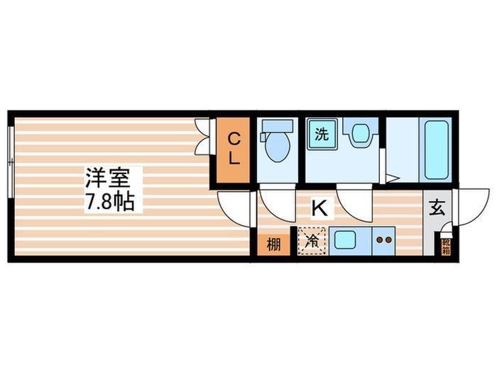 CHATTET(1K/1階)の間取り写真