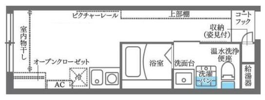 COCOCUBE東蒲田(ワンルーム/2階)の間取り写真