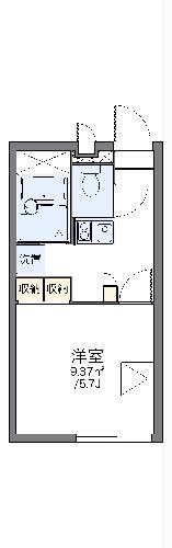 レオパレスジュネス(1K/1階)の間取り写真