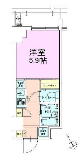 門前仲町レジデンス壱番館(1K/3階)の間取り写真