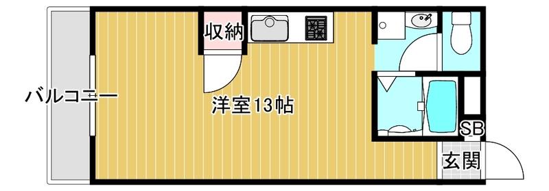 ドルミマンション(ワンルーム/1階)の間取り写真