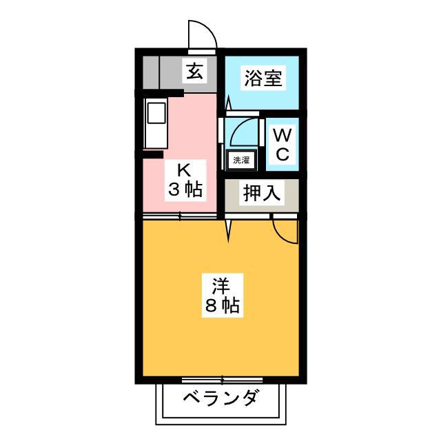 メゾンタイガ(1K/2階)の間取り写真