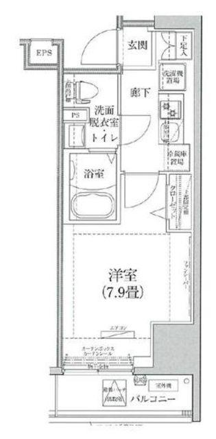 ルフレ深川イースト(1K/10階)の間取り写真