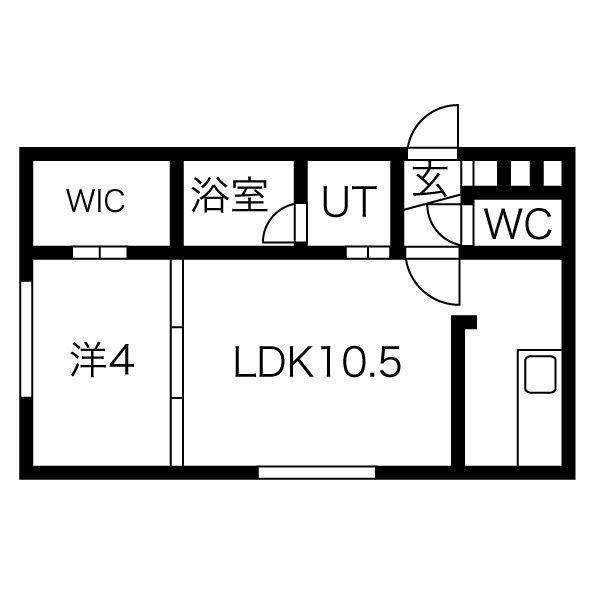LILACE(1LDK/4階)の間取り写真