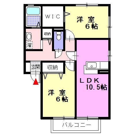サニーコートヒロ(2LDK/2階)の間取り写真