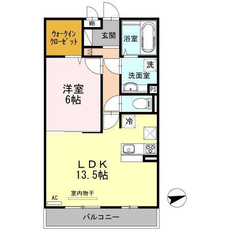 SKY・PALACE(1LDK/1階)の間取り写真