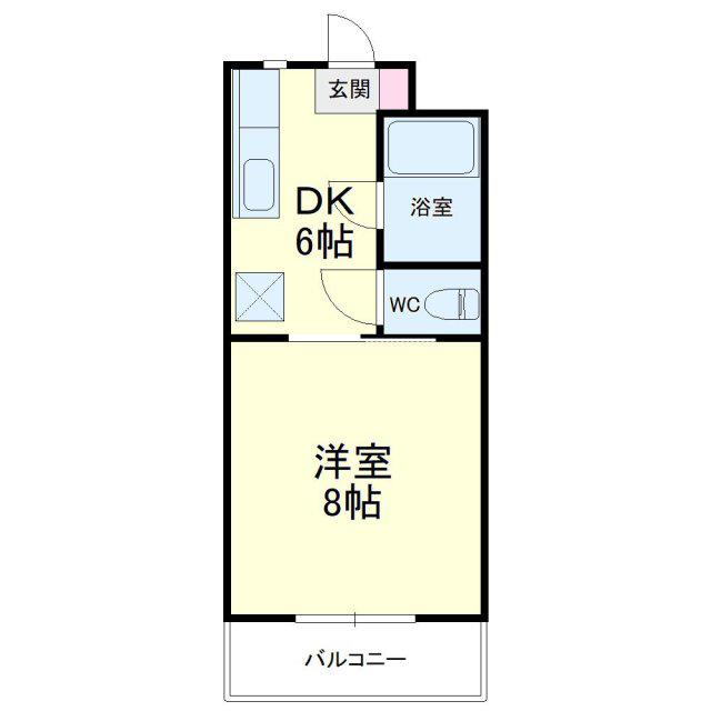 サンパレス木下(1DK/1階)の間取り写真