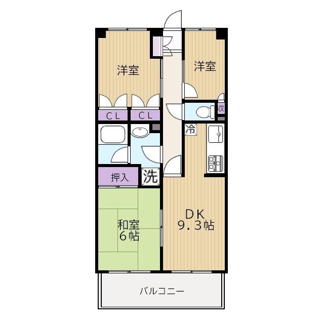 アムールふじみ野(3DK/3階)の間取り写真