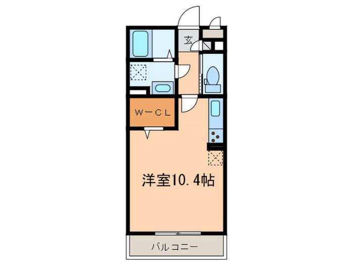 コルディエラ(ワンルーム/3階)の間取り写真