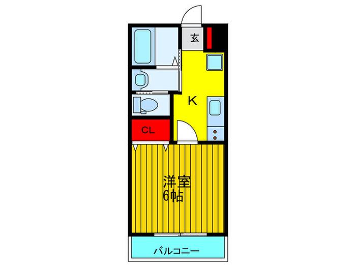 エンシェア都丘(1K/1階)の間取り写真