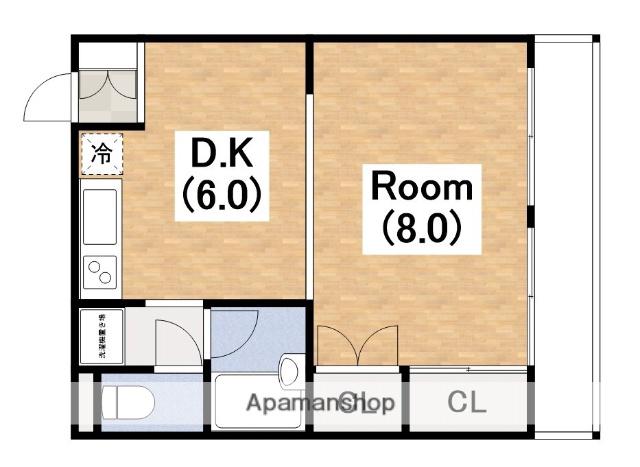 メゾンドソンジュ(1DK/2階)の間取り写真