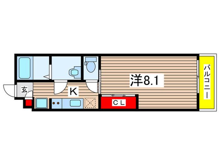 リブリ・LRIE(1K/3階)の間取り写真