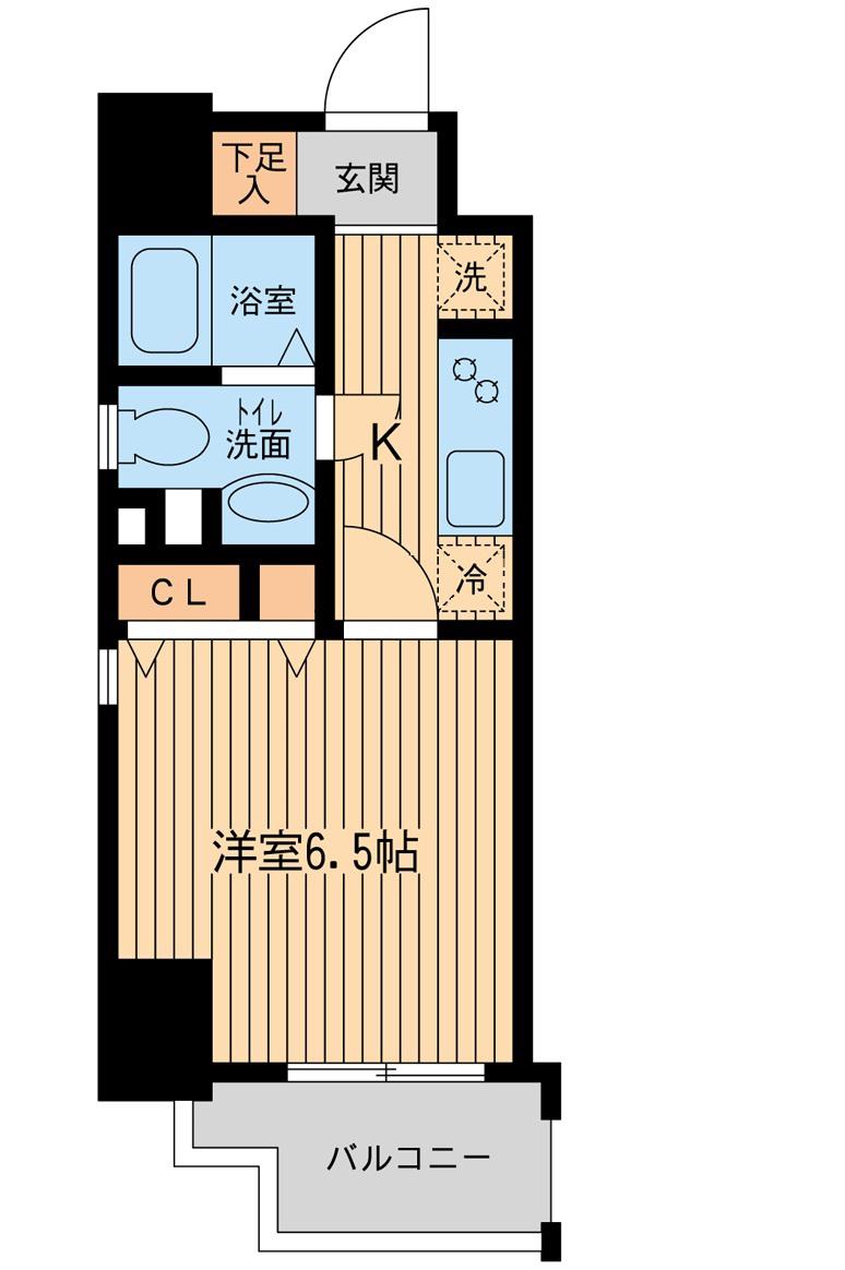 プロスペクト中央林間(1K/11階)の間取り写真