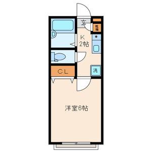 飛鳥コーポ(1K/1階)の間取り写真