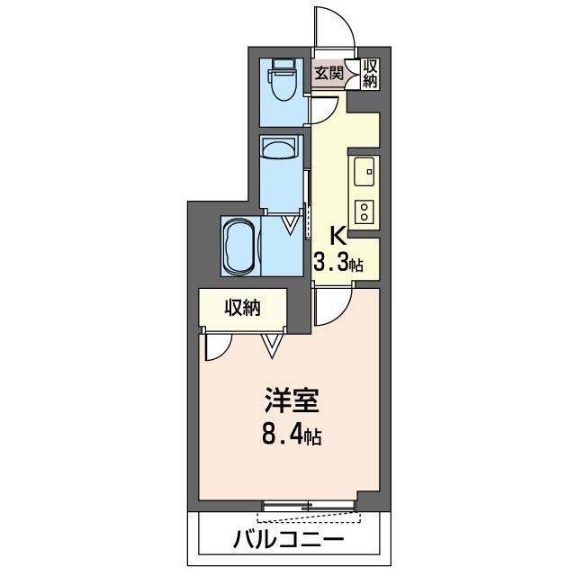 CEDAR WOOD シダーウッド(1K/3階)の間取り写真
