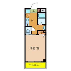 EPOCH昭和町(1K/3階)の間取り写真