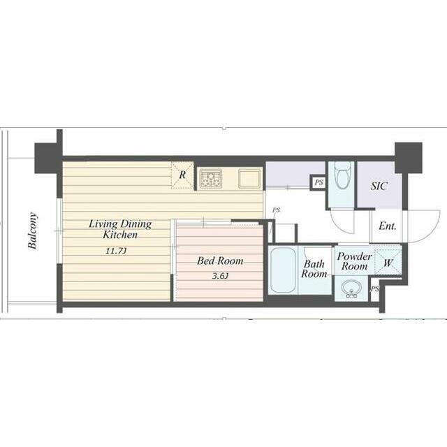 ART RESIDENCE IN OOTAKA-NO-MORI(1LDK/2階)の間取り写真