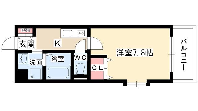 シティライフ今池北(1K/3階)の間取り写真
