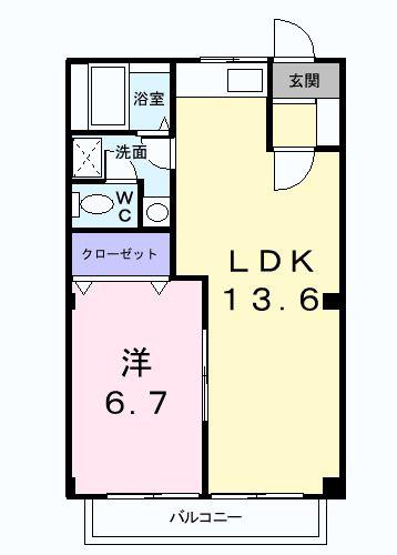 DAIMARU.II(1LDK/1階)の間取り写真