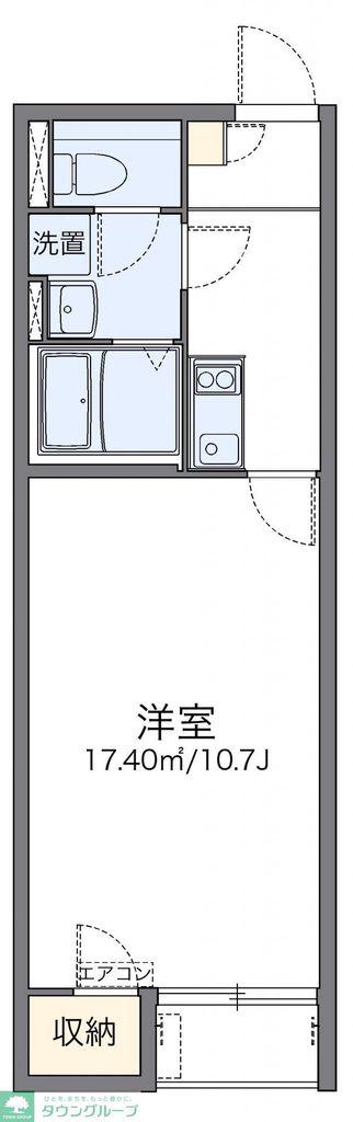 レオネクストヴィラージュ(1K/2階)の間取り写真