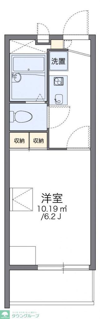 レオパレス立野(1K/3階)の間取り写真