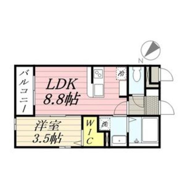 LUXCAS大橋(1LDK/3階)の間取り写真