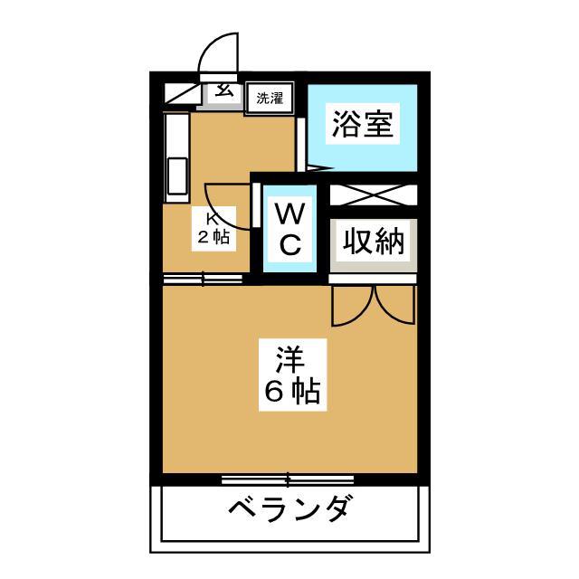 パークサイド駒沢A(1K/1階)の間取り写真
