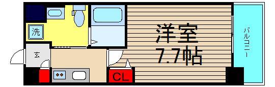 LIVIAZ NAMBA SOL(1K/2階)の間取り写真