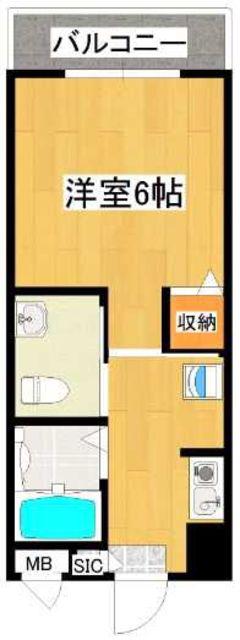 アネックス大産(1K/3階)の間取り写真