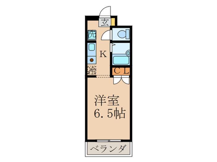プラネックスひばり(1K/2階)の間取り写真