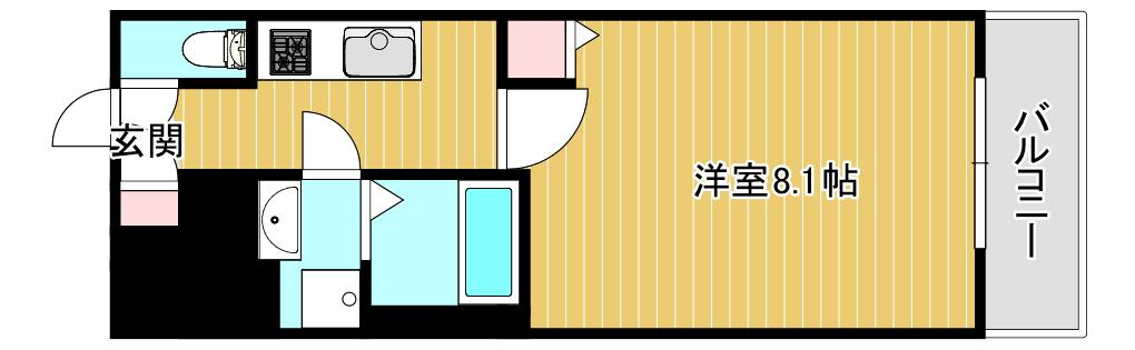 レオンコンフォート難波サウスゲート(1K/5階)の間取り写真